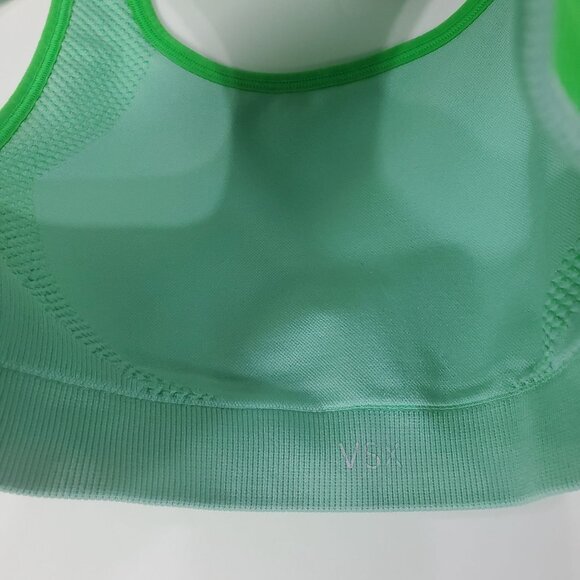 VICTORIA'S SECRET SPORT Women Bra XSmall Neon Green Mesh Elastic Band No Padding - Picture 6 of 6